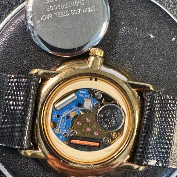 Vintage NOS in Box Designer Gold Daniel Mink Gold Dot Swiss Luxury Watch - Picture 9 of 10